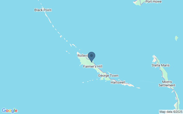 Kaart met locatie Exuma